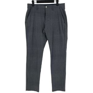 Adidas Chino Pants Mens 30 X 30 Blue Black Check Stretch Athleisure Straight Leg